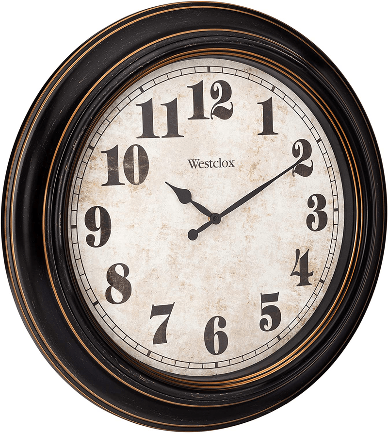 Westclox Traditional Large Wall Clock Battery-Operated Clock for Living Room, Bedroom, Office | Ideal Housewarming Gift (24 Inch, Black-Brown) Home & Garden > Decor > Clocks > Wall Clocks Westclox   
