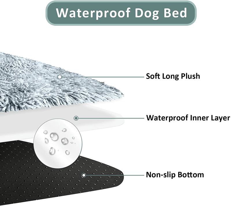 Western Home Large Dog Bed for Large Dogs, Medium Dogs, Small Dogs , Crate Bed Waterproof Mattress with Removable Washable Cover, Egg Crate Foam Dog Crate Mat with Non-Slip Bottom Animals & Pet Supplies > Pet Supplies > Dog Supplies > Dog Beds WESTERN HOME WH   