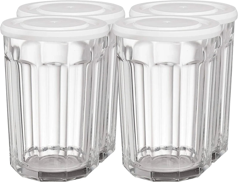 Westridge 8-Piece (4 Glasses, 4 Lids) Heavy Duty Glass Drinkware and Storage Set with Lids, 21-Ounce Home & Garden > Kitchen & Dining > Tableware > Drinkware KOL DEALS   