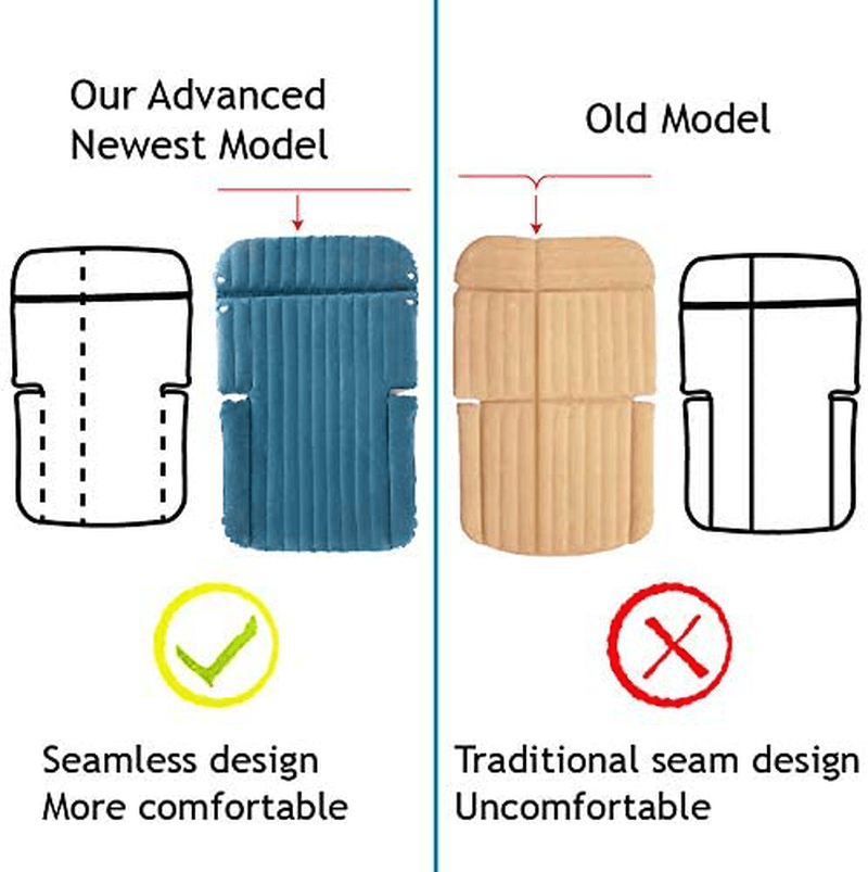 WEY&FLY SUV Air Mattress Thickened and Double-Sided Flocking Travel Mattress Camping Air Bed Dedicated Mobile Cushion Extended Outdoor for SUV Back Seat 4 Air Bags Sporting Goods > Outdoor Recreation > Camping & Hiking > Tent Accessories WEY&FLY   