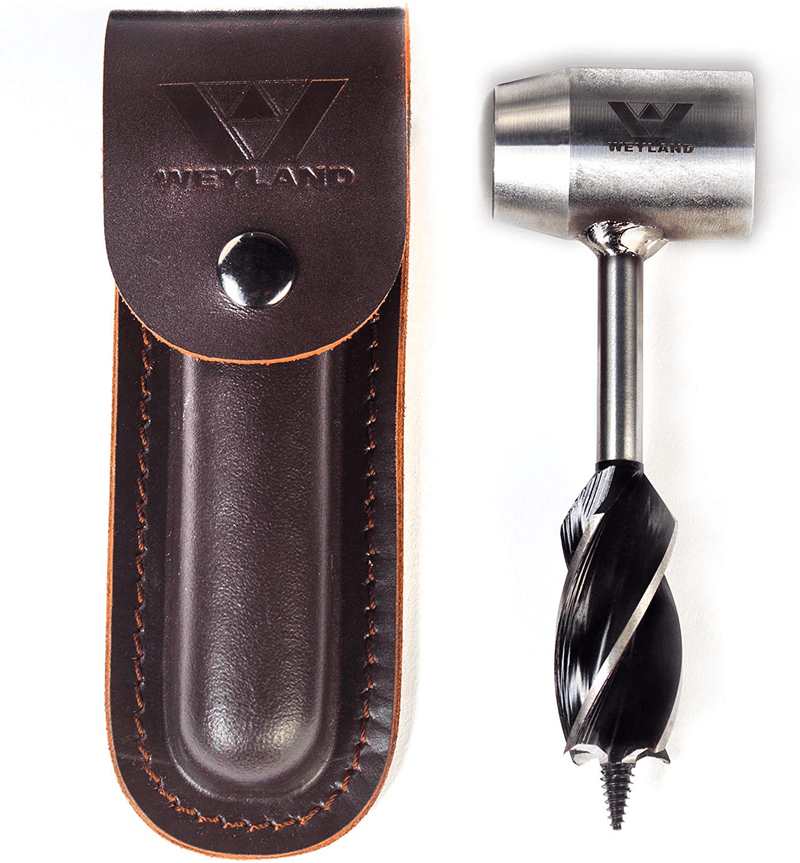 WEYLAND Survival Settlers Tool Bushcraft Hand Auger Wrench - Bushcraft Gear and Equipment Scotch Eye Wood Drill Peg and Manual Hole Maker Multitool for Camping, Bushcrafting and Outdoor Backpacking. Sporting Goods > Outdoor Recreation > Camping & Hiking > Camping Tools WEYLAND   