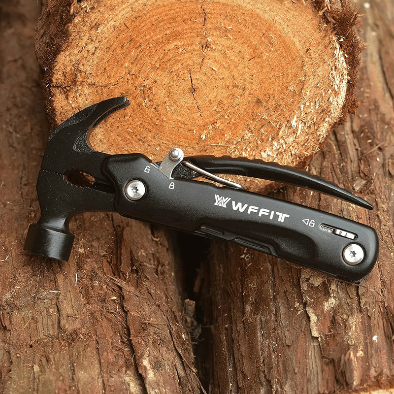 WFFITT 12 in 1 Hammer Multitool Camping Gear and Equipment Outdoor Survival Tool,Hunting Hiking Equipment Fishing Gifts, DIY Handmade, Gift for Men, Father/Dad, Husband, Boyfriend, Him, Women Sporting Goods > Outdoor Recreation > Camping & Hiking > Camping Tools WFFITT   