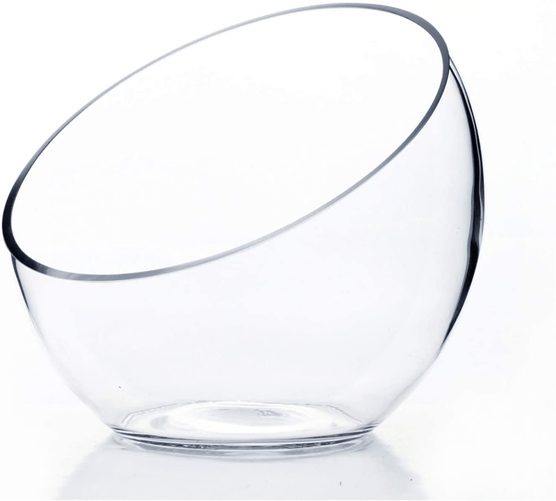WGV Slant Cut Bowl Glass Vase, Width 9", Height 9", Clear Round Globe Planter Terrarium Orb, Candy Dish, Fruit Jar, Floral Container for Home Office Decor, 1 Piece Animals & Pet Supplies > Pet Supplies > Reptile & Amphibian Supplies > Reptile & Amphibian Habitats WGVI 1 S-CUT Bowl 6"H 