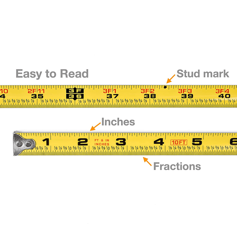Where's My Tape Measure? - 10ft Tape Measure Retractable (3 Pack) Tape Measure with Fractions - Locking Small Measuring Tape - Accurate Measurement - Easy to Read & Easy to Find!