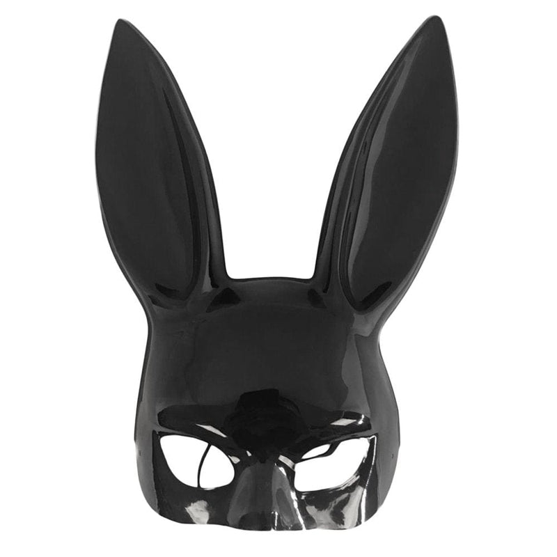 Whigetiy Night Party Decoration Mask Cosplay Rabbit Mask Cosplay Carnival Mask Apparel & Accessories > Costumes & Accessories > Masks Whigetiy Shiny black  