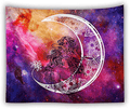 Whim-Wham Psychedelic Sexy Mermaid Home Décor Tapestry Romantic Dazzling Nebula Galaxy Lotus Long Curly Hair Moon Mandala Fairy Tale Sparkle Hanging for Princess’Bedroom Living Room Study. Home & Garden > Decor > Artwork > Decorative Tapestries Whim-Wham T137-1 51''Wx59''L/130x150cm 
