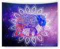 Whim-Wham Psychedelic Sexy Mermaid Home Décor Tapestry Romantic Dazzling Nebula Galaxy Lotus Long Curly Hair Moon Mandala Fairy Tale Sparkle Hanging for Princess’Bedroom Living Room Study. Home & Garden > Decor > Artwork > Decorative Tapestries Whim-Wham T137-4 51''Wx59''L/130x150cm 