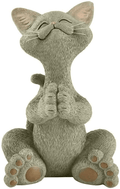 Whimsical Grey Cat Praying Figurine Cute Collectible - Happy Cat Collection - Cat Lover Gifts for Women, Cat Lover Gifts for Men, Cute Cat Gifts, Cat Office Desk Accessories, Cat Desk Decoration Home & Garden > Decor > Seasonal & Holiday Decorations& Garden > Decor > Seasonal & Holiday Decorations JFSM INC. Gray  