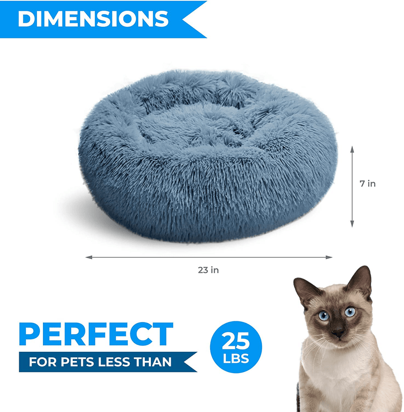 Whiskers & Friends Calming Cat Bed, Cat Bed for Indoor Cats, Calming Dog Bed for Small Dogs, Orthopedic Cat Bed, Donut Cat Bed, Dog Beds for Small Dogs, up to 25Lbs, Washable Animals & Pet Supplies > Pet Supplies > Cat Supplies > Cat Beds Whiskers & Friends   