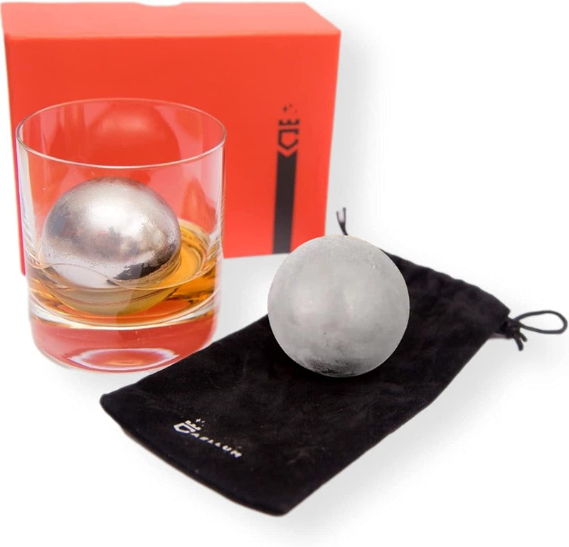 Whiskey Balls Stainless Steel Gift Set (2X5.5Cm) -Reusable Whiskey Stones of Steel - Wine Glass Chiller and Spirits Cooler- Limited Edition Gift Box from Caellum Home & Garden > Kitchen & Dining > Barware Caellum   