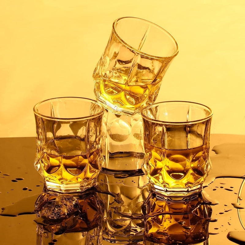 Whiskey Glasses, Old Fashioned Glasses Set of 4, Rocks Barware for Scotch, Bourbon, Cocktail Drinks and Liquor, Perfect for Party, Bars, Restaurants and Home (9.5Oz) Home & Garden > Kitchen & Dining > Barware ESFIVHO   