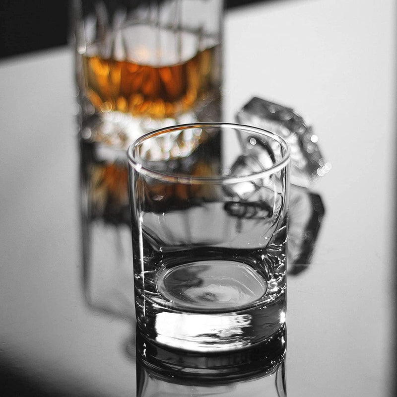 Whiskey Glasses-Premium 11 OZ Scotch Glasses Set of 6 /Old Fashioned Whiskey Glasses/Perfect Idea for Scotch Lovers/Style Glassware for Bourbon/Rum Glasses/Bar Whiskey Glasses,Clear