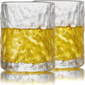 Whiskey Glasses Set of 2, Rock Glass Cups, Vintage Drinking Glasses, 7.4 Oz Crystal Old Fashioned Tumblers with Premium Gift Box - for Bourbon, Scotch, Cocktails, Tequila, Cognac Home & Garden > Kitchen & Dining > Tableware > Drinkware ANBFF Ice Fog  