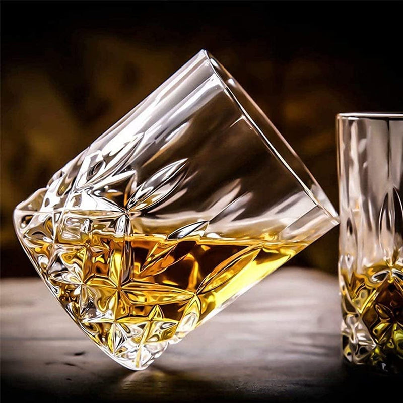 Whiskey Glasses Set of 6, Classic Stylish Design, 10 Oz Rocks Barware for Scotch, Bourbon, Liquor and Cocktail Drinksm, Double Old Fashioned Glasses Present Home & Garden > Kitchen & Dining > Barware LANSHI   
