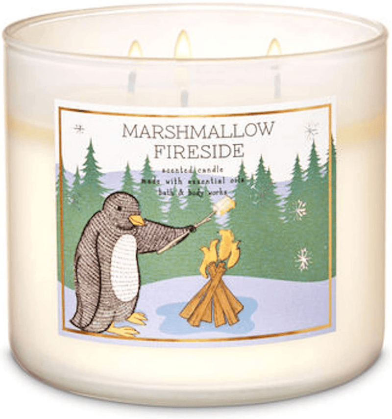 White Barn Bath and Body Works Marshmallow Fireside - 3 Wick Candle (2019) Home & Garden > Decor > Home Fragrances > Candles Bath & Body Works   