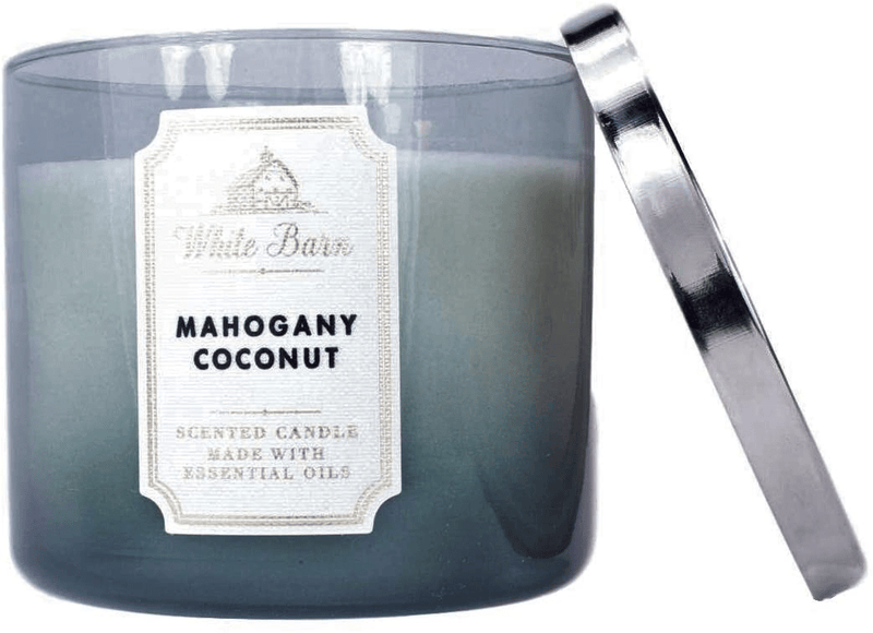 White Barn Mahogany Coconut 3 Wick Scented Candle 14.5 oz Home & Garden > Decor > Home Fragrances > Candles Bath & Body Works Default Title  
