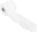 White Lace Ribbon for Crafts - HipGirl 20 Yards Floral Ribbon Lace Fabric Lace Trim By the Roll for Wedding Invitation, Cards, Decorating, Gift Package Wrapping. 2 Inch Wide Arts & Entertainment > Hobbies & Creative Arts > Arts & Crafts HipGirl white  