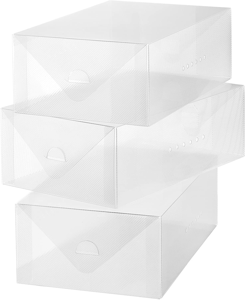 Whitmor Clear Vue Women'S Shoe Box, Set of 4, White, 4 Count