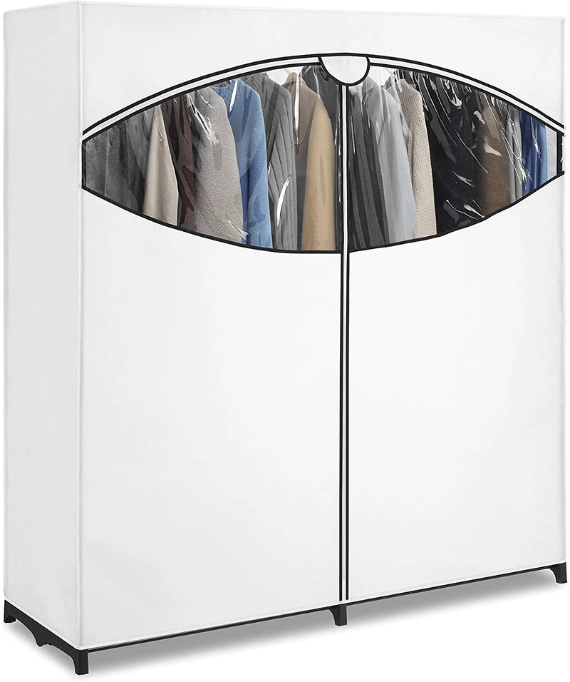 Whitmor Extra-Wide Clothes Closet, 60” with, White Cover Furniture > Cabinets & Storage > Armoires & Wardrobes Whitmor   