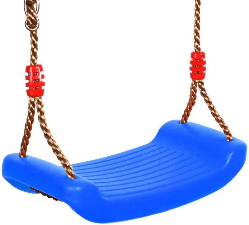 Whollyup Swing Set Swing Seats, Curved Board Swing Chair Plastic Seat Tree Swing Disk Garden Indoor Outdoor Yard Home Garden Porch Hanging Seat Home & Garden > Lawn & Garden > Outdoor Living > Porch Swings Whollyup Blue  