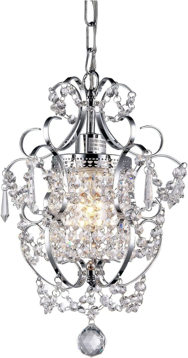 Whse of Tiffany RL4025 Jess Crystal Chandelier, 1 11" X 15", Chrome Home & Garden > Lighting > Light Ropes & Strings Whse of Tiffany   