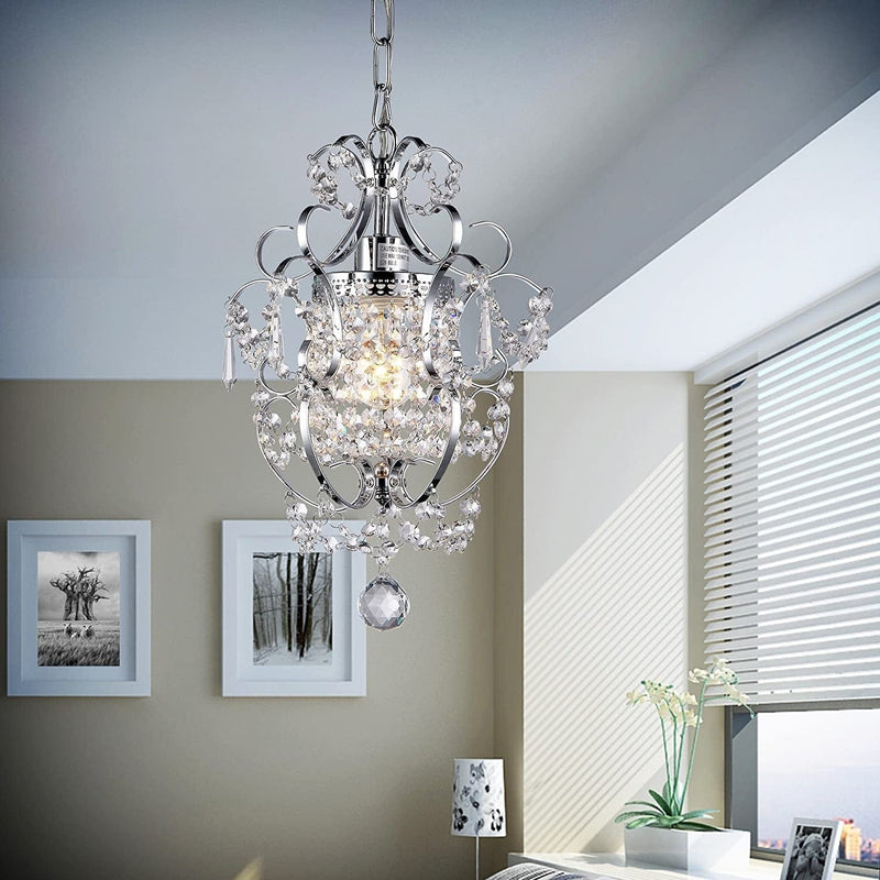 Whse of Tiffany RL4025 Jess Crystal Chandelier, 1 11" X 15", Chrome Home & Garden > Lighting > Light Ropes & Strings Whse of Tiffany   