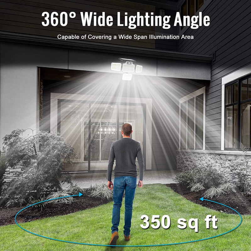 WICOLO Solar Lights Outdoor Motion Sensor Lights 7000K 228 LED Flood Lights with Remote Control Led Security Lights with 4 Rotatable Heads IP65 Waterproof 270°Wide Angle Illumination 3 Modes(2 Pack) Home & Garden > Lighting > Flood & Spot Lights WICOLO   