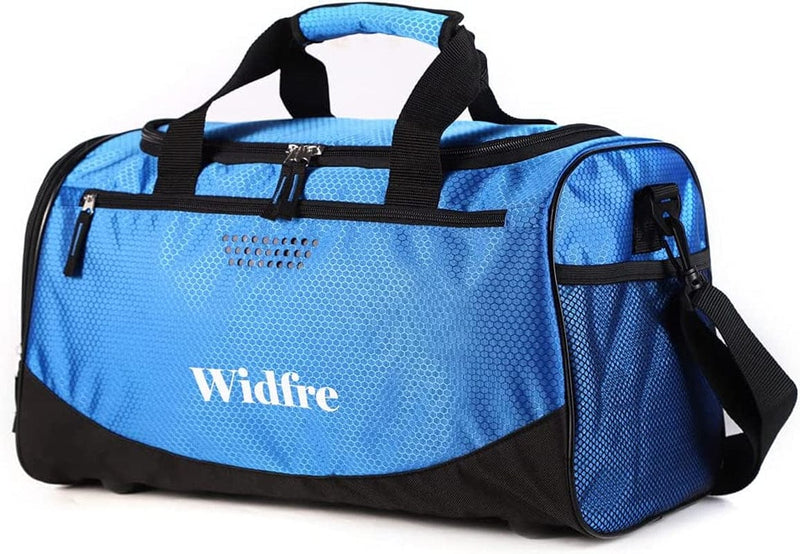 Widfre Sports Gym Bags Duffle Bag for Travel, Daily Use, TPU Waterproof Pocket, Shoes Compartment, Women and Men Home & Garden > Household Supplies > Storage & Organization Widfre Royal Blue Medium Size 