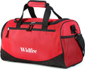 Widfre Sports Gym Bags Duffle Bag for Travel, Daily Use, TPU Waterproof Pocket, Shoes Compartment, Women and Men Home & Garden > Household Supplies > Storage & Organization Widfre Black/Red Large Size 