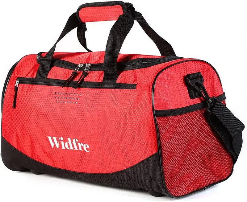 Widfre Sports Gym Bags Duffle Bag for Travel, Daily Use, TPU Waterproof Pocket, Shoes Compartment, Women and Men Home & Garden > Household Supplies > Storage & Organization Widfre Red Medium Size 