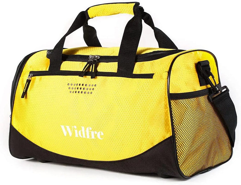 Widfre Sports Gym Bags Duffle Bag for Travel, Daily Use, TPU Waterproof Pocket, Shoes Compartment, Women and Men Home & Garden > Household Supplies > Storage & Organization Widfre Yellow Large Size 