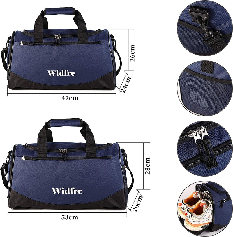 Widfre Sports Gym Bags Duffle Bag for Travel, Daily Use, TPU Waterproof Pocket, Shoes Compartment, Women and Men Home & Garden > Household Supplies > Storage & Organization Widfre   