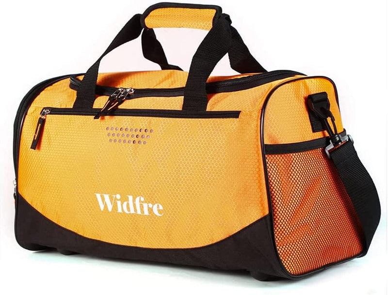 Widfre Sports Gym Bags Duffle Bag for Travel, Daily Use, TPU Waterproof Pocket, Shoes Compartment, Women and Men Home & Garden > Household Supplies > Storage & Organization Widfre Orange Medium Size 