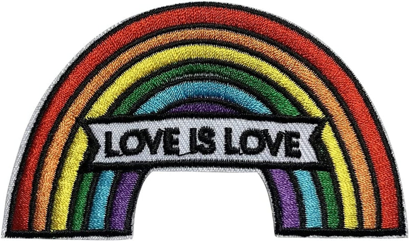 Wikineon Iron on Embroidered Patch, Cat with Knife - Appliable to Badge Iron on Sew on Emblem Patch DIY Accessories Perfect for Jackets, Clothes, Hats & Jeans Sporting Goods > Outdoor Recreation > Winter Sports & Activities Wikineon "Love is Love" Rainbow Patch  
