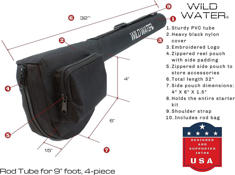 Wild Water Fly Fishing Rod Case for Fly Rod, Fly Reel and Fly Box Sporting Goods > Outdoor Recreation > Fishing > Fishing Rods Wild Water   