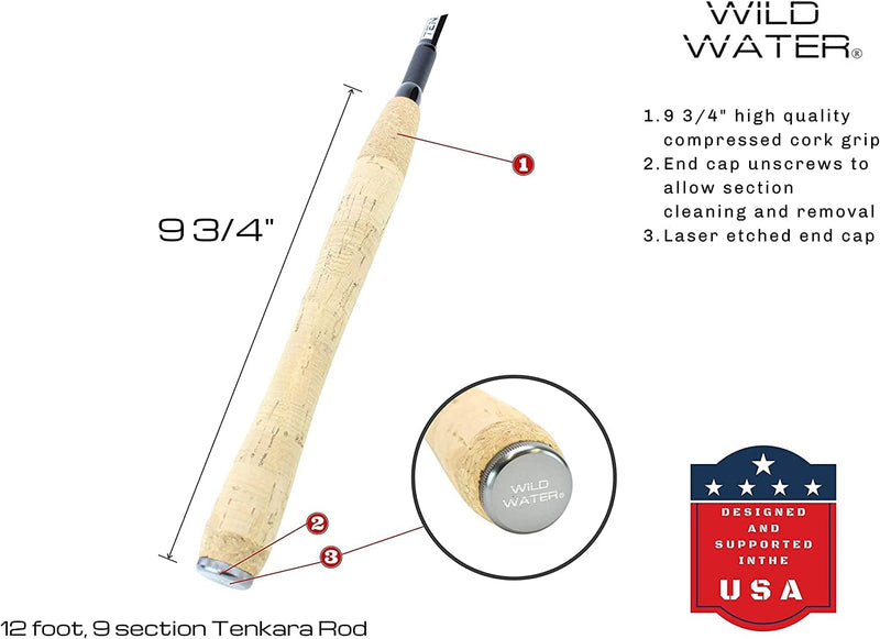 Wild Water Tenkara Starter Package, Excellent Fly Fishing Equipment for Beginners, Includes Flies, Three Lines, Hard Tube Case & Rod Sock Sporting Goods > Outdoor Recreation > Fishing > Fishing Rods Wild Water   