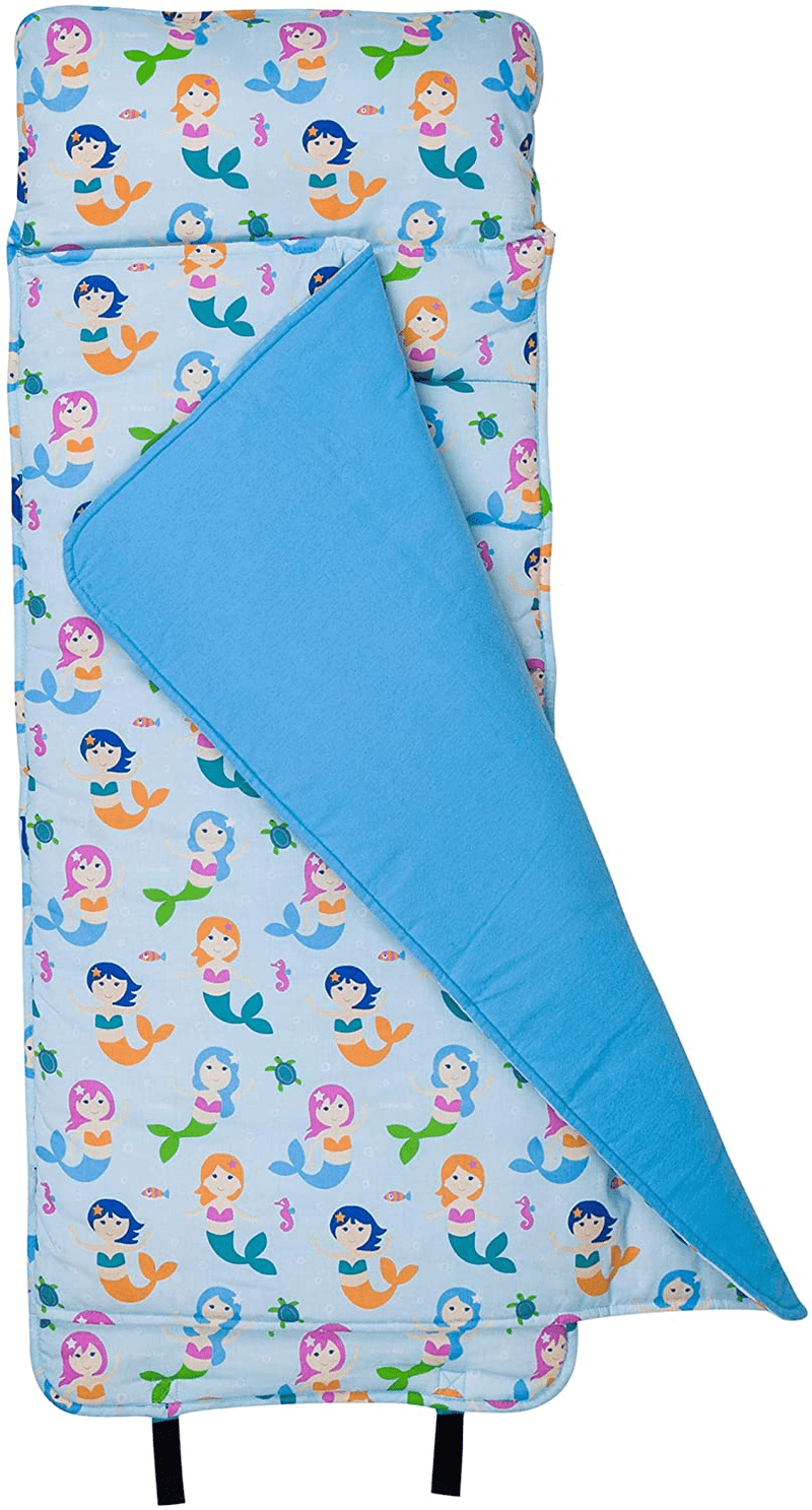 Wildkin Original Nap Mat with Pillow for Toddler Boys and Girls, Measures 50 X 20 X 1.5 Inches Ideal for Daycare and Preschool, Mom'S Choice Award Winner, Bpa-Free, Olive Kids (Fairies) Sporting Goods > Outdoor Recreation > Camping & Hiking > Sleeping Bags Wildkin Mermaids Mermaids 