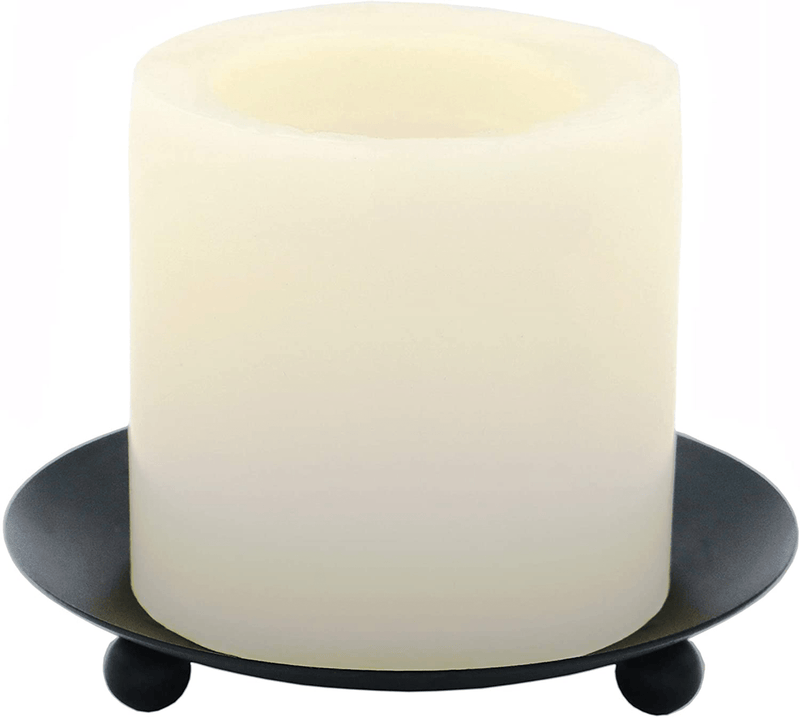 WillGail Decorative Iron Plate Candle Holder, Set of 6, Matte Black Pillar Candlesticks Holders, Pedestal Candle Stand for LED & Wax Candles, Table, Fireplace, Incense Cones, Spa, Weddings, Party Home & Garden > Decor > Home Fragrance Accessories > Candle Holders WillGail   