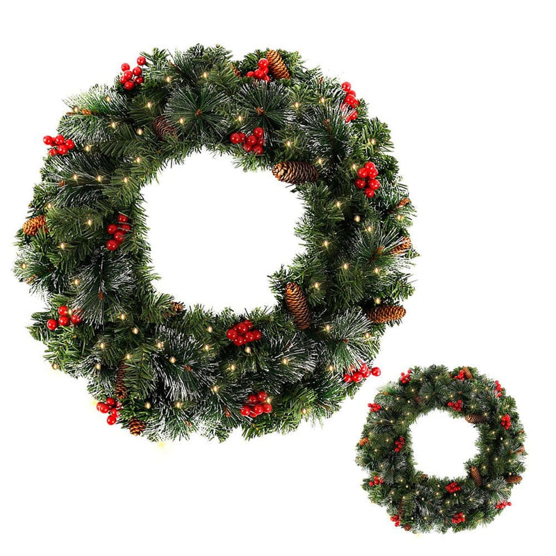 Willstar Pre-Lit Artificial Christmas Garland Flocked with Mixed Decorations and Lights Crestwood Spruce  Willstar Garland-With light  
