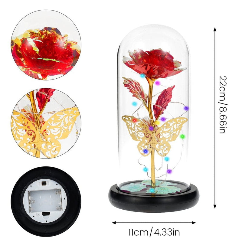 Willstar Preserved Flower Forever Enchanted Rose Decor LED Romantic Light with Remote Control, Light with Fallen Petals in Glass Dome Gift for Mothers' Day Valentine'S Day Anniversary Birthday Home & Garden > Decor > Seasonal & Holiday Decorations Willstar   