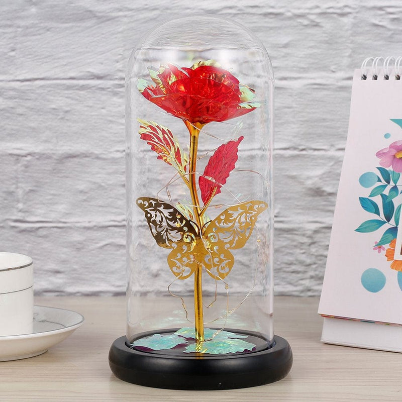 Willstar Preserved Flower Forever Enchanted Rose Decor LED Romantic Light with Remote Control, Light with Fallen Petals in Glass Dome Gift for Mothers' Day Valentine'S Day Anniversary Birthday Home & Garden > Decor > Seasonal & Holiday Decorations Willstar   