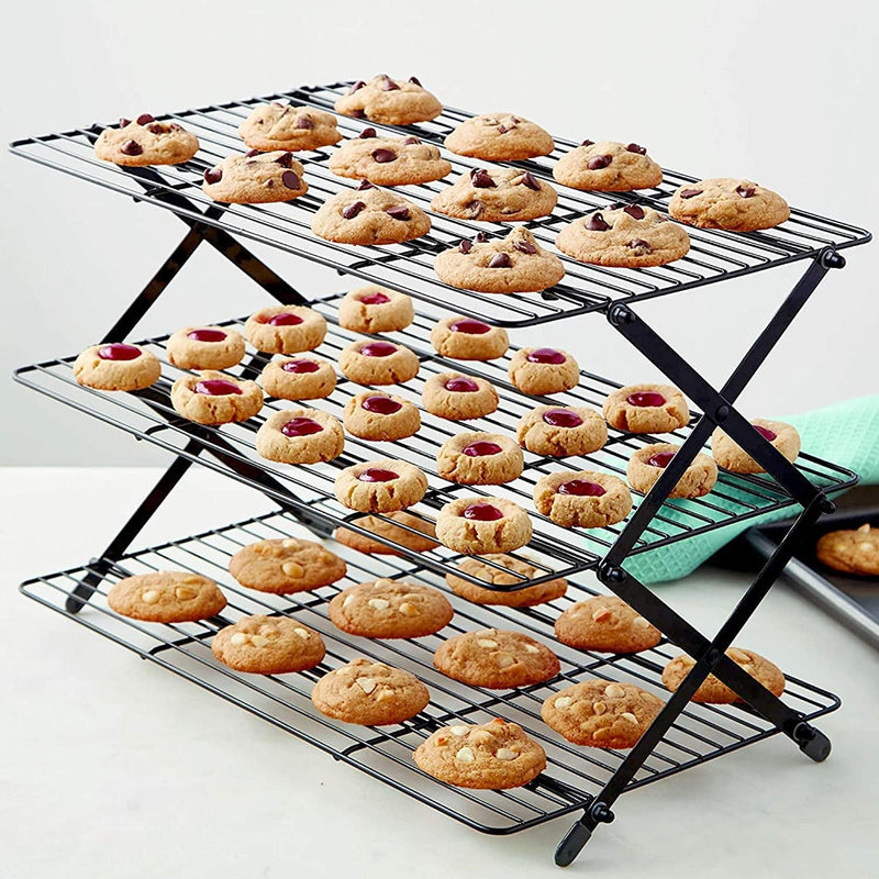 Wilton 3-Tier Collapsible Cooking and Baking Cooling Rack Home & Garden > Kitchen & Dining > Kitchen Tools & Utensils Wilton   