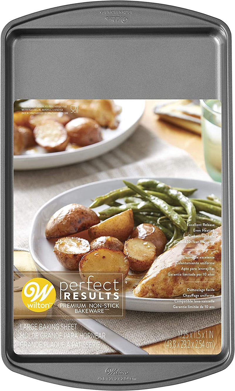 Wilton Perfect Results Premium Non-Stick Bakeware Small Cookie Sheet, 13.25 X 9.25, Steel Home & Garden > Kitchen & Dining > Cookware & Bakeware Wilton Pan LARGE 