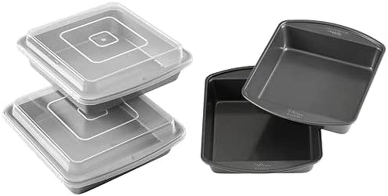 Wilton Recipe Right Non-Stick 9-Inch Square Baking Pan with Lid, Set of 2 Home & Garden > Kitchen & Dining > Cookware & Bakeware Wilton Baking Pan + 8-Inch Baking Pan  