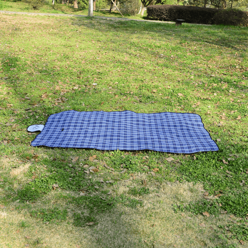 Wind Tour Family Outdoor Waterproof Durable Picnic Blankets with Carry Strap ,Foldable 50×70.9 inch Sandproof Beach Mat for Kids Playground Camping Park Hiking Grass Travelling (1, Navy Blue) Home & Garden > Lawn & Garden > Outdoor Living > Outdoor Blankets > Picnic Blankets De Qing   