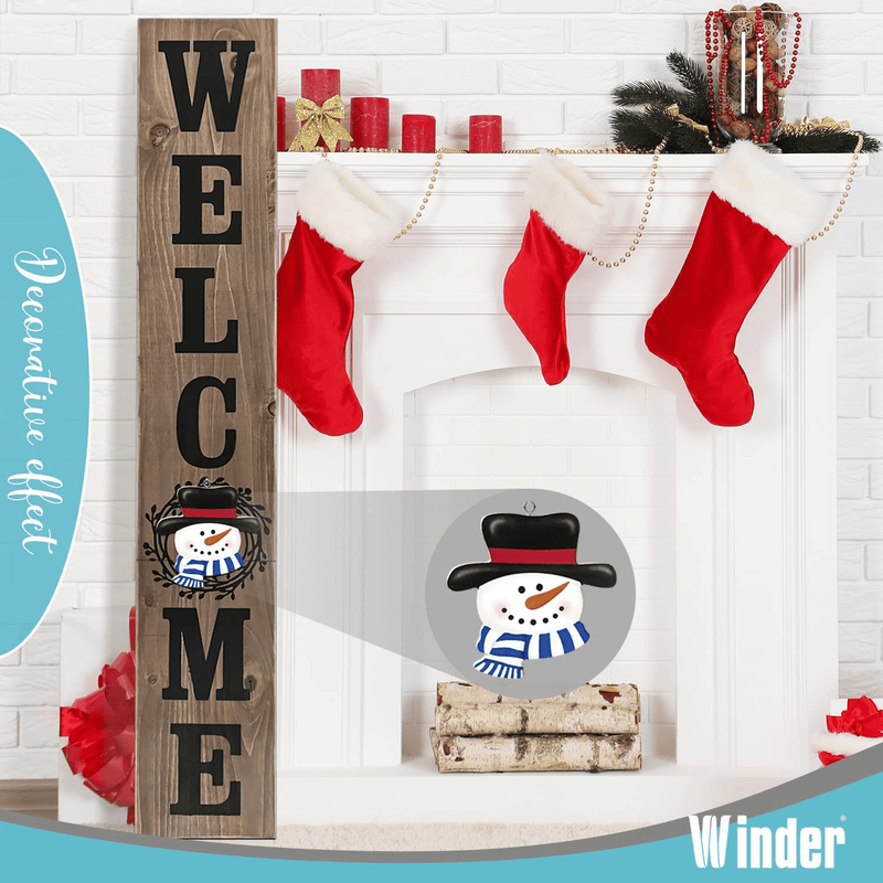 Winder 8 Pieces Interchangeable Seasonal Accessories for Welcome Sign for Front Door Porch Christmas Pendant Snowman Plaques Halloween Icons Turkey Parts Valentine Insters for Holiday Sign Decor