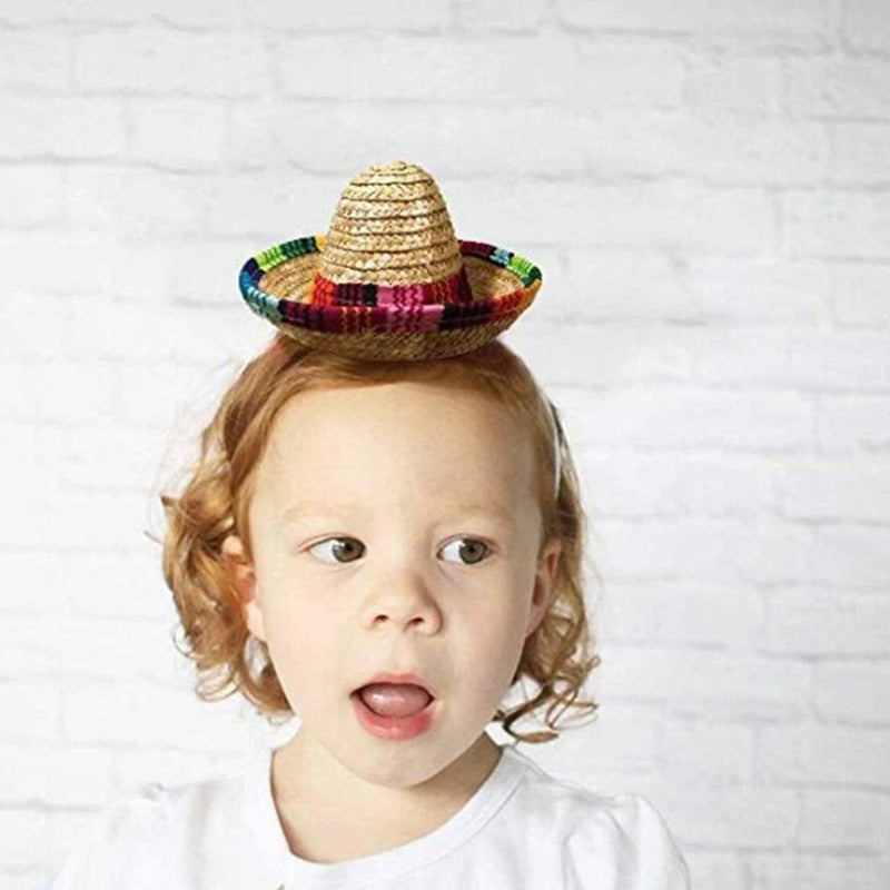 Windfall Cinco De Mayo Fiesta Fabric Sombrero Headbands Party Costume for Fun Fiesta Hat Party Supplies, Luau Event Photo Props, Mexican Theme Decorations Party Favors. Arts & Entertainment > Party & Celebration > Party Supplies windfall   