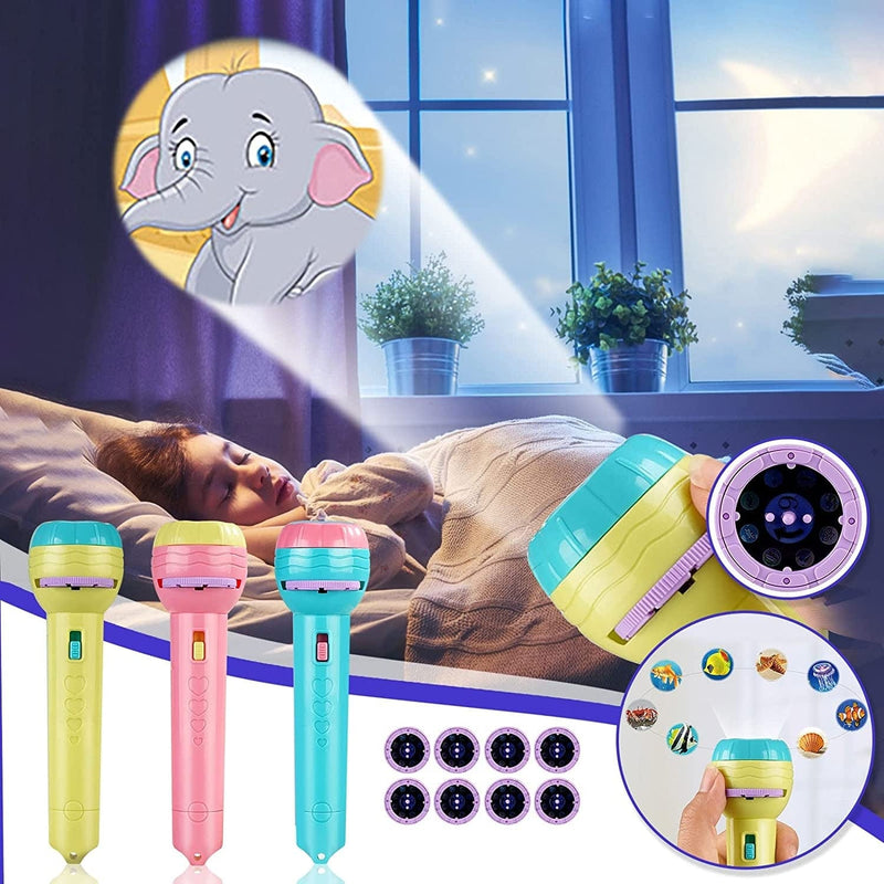 Windinner Fun Projection Flashlight for Kids Slide Flashlight Lamp Projection Bedtime Story Light Toy for Toddler Animal Torches Night Light for Boys and Girls Children Kids Hardware > Tools > Flashlights & Headlamps > Flashlights WinDinner