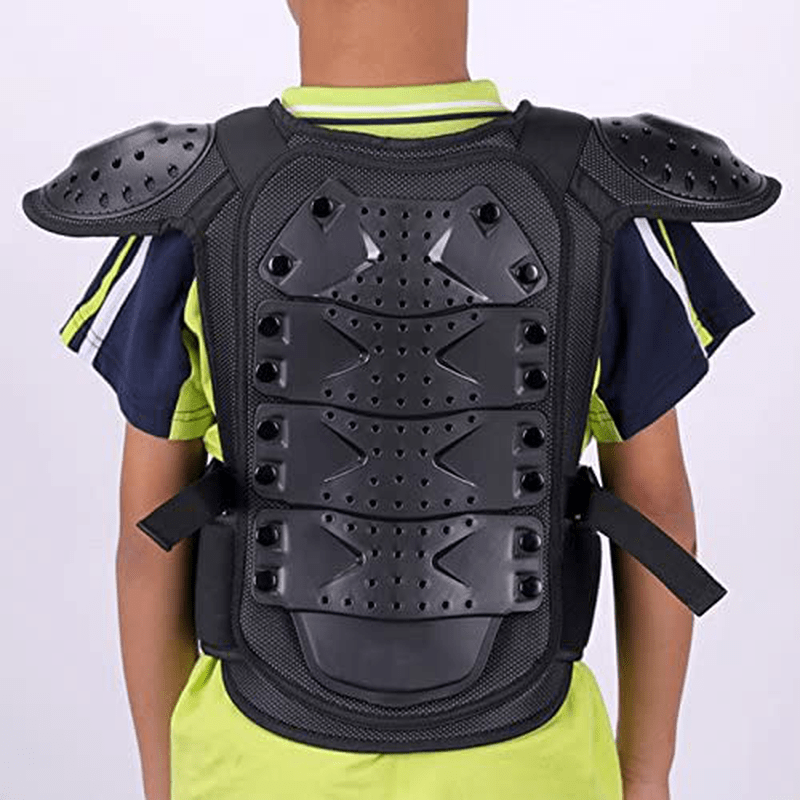 WINGOFFLY Kids Chest Spine Protector Body Armor Vest Protective Gear for Dirt Bike Motocross Snowboarding Skiing, Black L  WINGOFFLY   