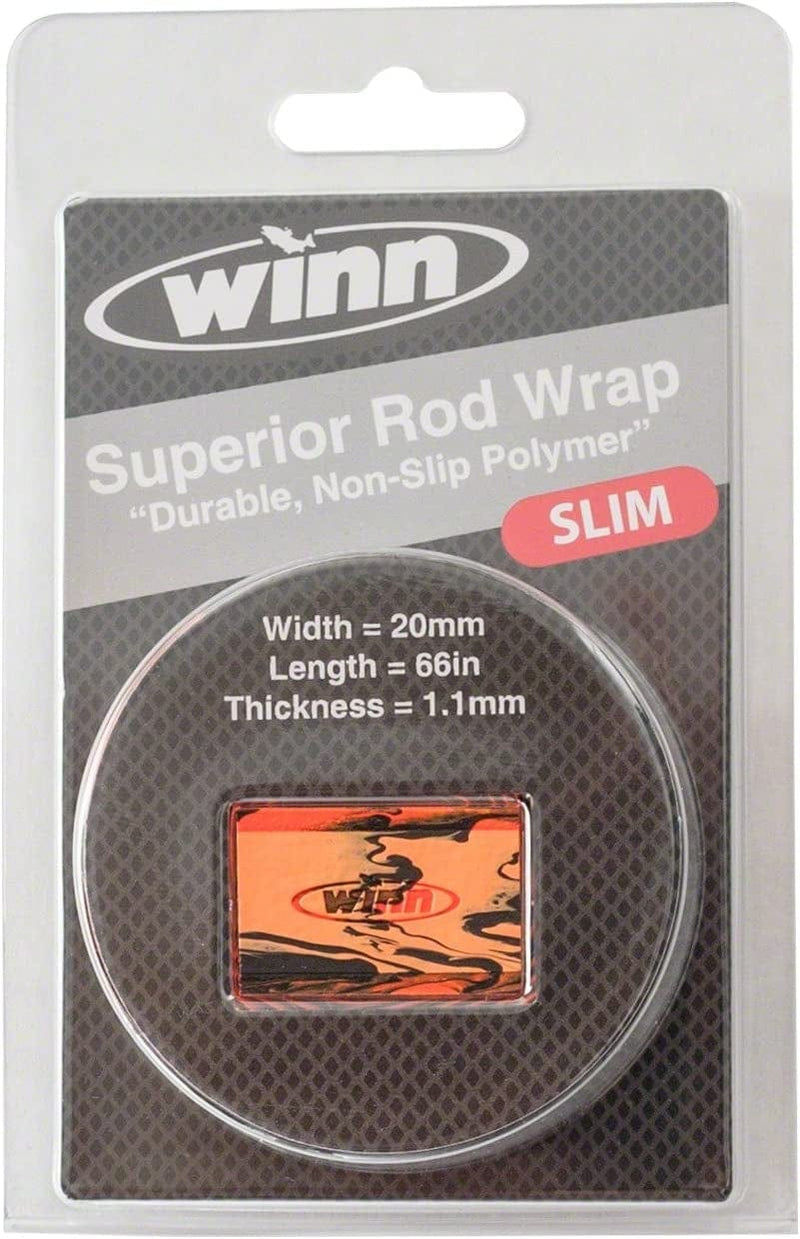 Winn Fishing 66" Rod Overwrap Tape, Slim - Orange/Black
